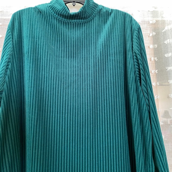 Dark emerald green DVF velvet tunic - Picture 2 of 6